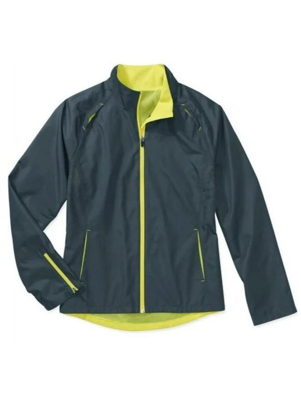 Danskin Now Women's Full Zip Vented Windbreaker Track Jacket Greystone S/CH(4-6) - Picture 2 of 16